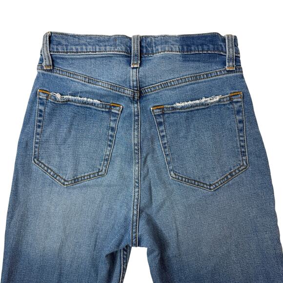 Abercrombie & Fitch Ultra High Rise Ankle Straight Jean size 27 Raw Hem - Picture 13 of 16